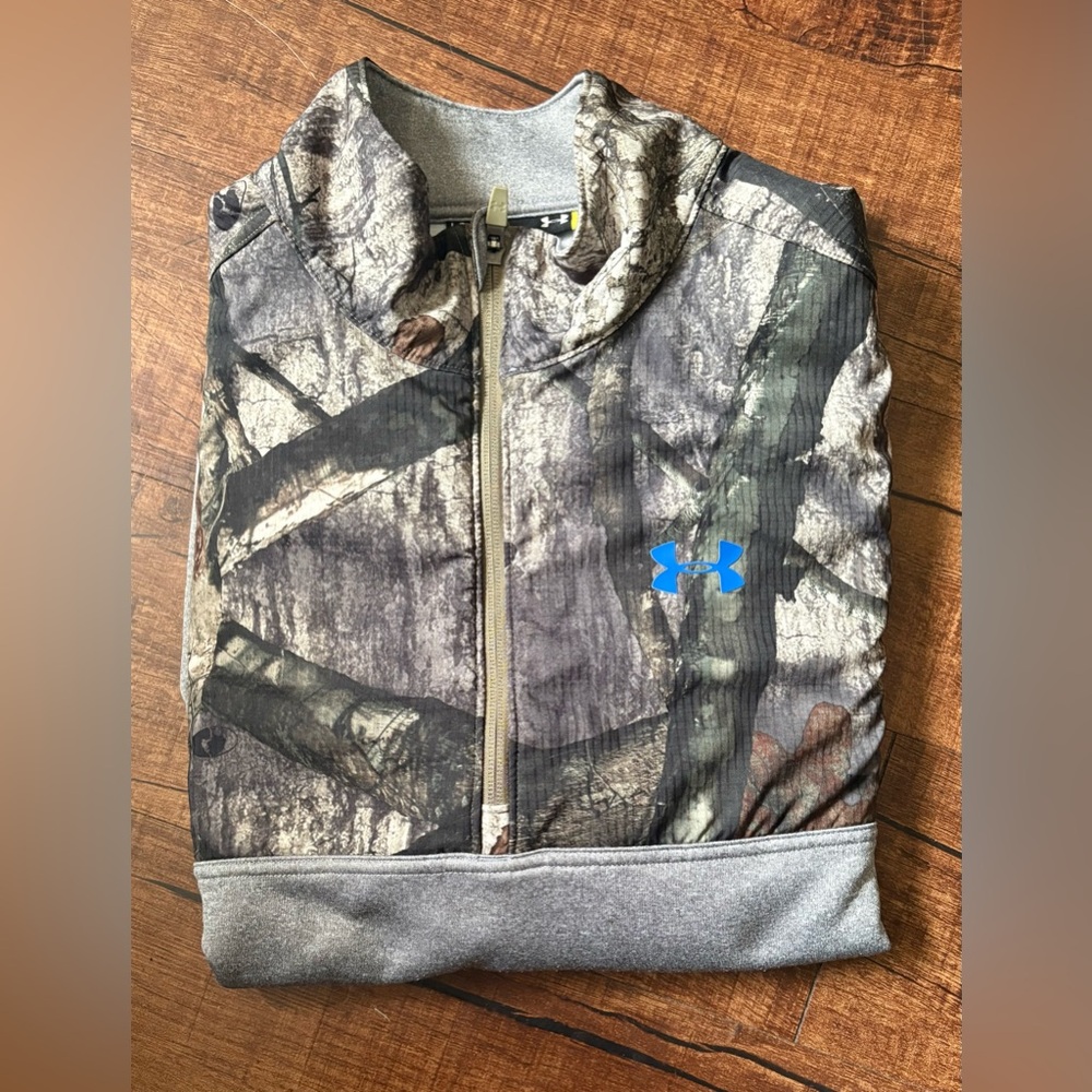Under Armour Young Men’s Camo Jacket - Gray and Blue